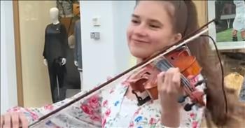 Teen Violinist’s Jaw-Dropping Cover Of ‘Can’t Take My Eyes Off You’